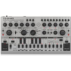 Behringer TD-3-MO-SR Desktop Synthesizer – “Modded Out” Analog Bass Line Synthesizer (Silver Color) – for Synthesizer Musicians