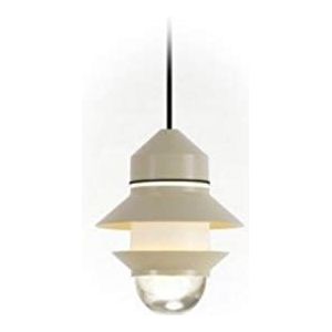 LED hanglamp E27 8W met diffuser van mondgeblazen en geperst glas, model Santorini IP20, zandkleuren, 21,2 x 21,2 x 25,8 cm (A654-051)