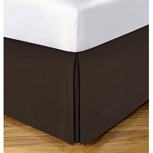 Lux Hotel Op maat gemaakte bedrok Classic 14 inch druppellengte geplooide styling, vol, chocolade