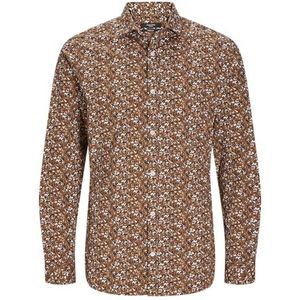 Jprblablackpool Stretch Shirt Ls Aw24 Sn, Nuthatch/Fit: slim fit, L