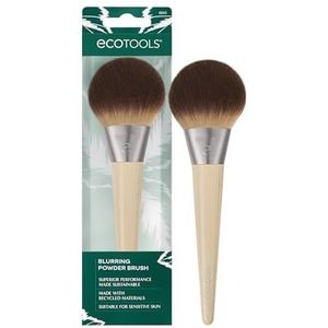 EcoTools Blurring Powder Make-upkwast, voor losse en geperste poeder, grote make-upkwast voor all-over toepassing, pluizig, synthetische borstels, milieuvriendelijk, dierproefvrij, veganistisch, 1