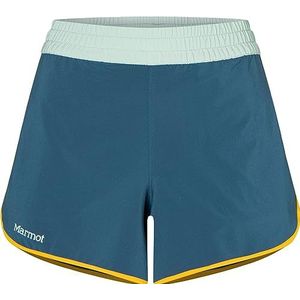 Marmot Dames Wm's Elda Short 4 inch, ademende functionele shorts, sneldrogende trainingsshorts met UV-bescherming, elastische bouldershorts, Dusty Teal/Multi, M