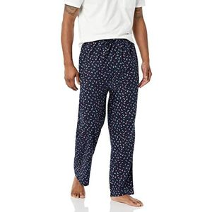 Amazon Essentials Men's Flanellen pyjamabroek (verkrijgbaar in grote en lange maten), Marineblauw Paisley, XXL