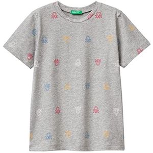 United Colors of Benetton T-shirt voor kinderen en jongens, Grijs 63h, 150