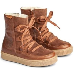 Wheat Leony Tex Kinderschoenen, uniseks, voor jongens en meisjes, leer, 50% textiel, ademend, waterdicht, 9002 cognac, 32 EU