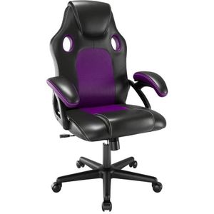 Play haha. Gaming stoel Bureaustoel Draaistoel Computerstoel Werkstoel Bureaustoel Ergonomische stoel Racestoel Lederen stoel PC-gamingstoel (Paars)