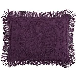 Beatrice Home Fashions Medaillon Chenille, Standaard Sham, Aubergine