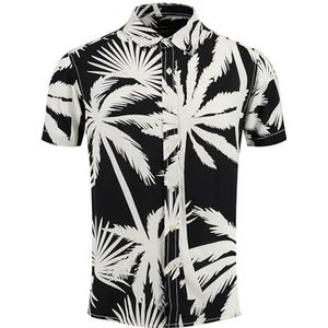 KEY LARGO Palms 1/2 patroon, zwart, 3XL