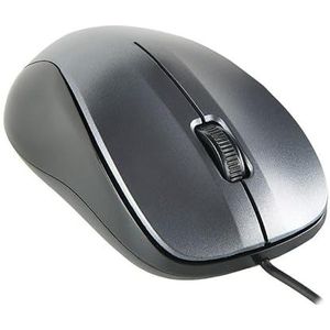 Optische USB-muis met kabel, zwart, ergonomisch ontwerp, ideaal voor werk en game, hoge precisie en gebruiksgemak.