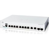 Cisco Katalysator 1300-8T-E-2G Beheerde Schakelaar, 8 Haven GE, Ext PS, 2x1GE Combo, Beperkte Levenslange Bescherming (C1300-8T-E-2G)