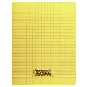 Clairefontaine 18124 C 17 x 22 cm Seyes gelinieerd nieten Gebonden notitieboek met 48 vellen - geel