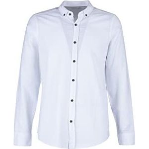 Trendyol Herenoverhemd met smalle pasvorm, basic kraag, geweven overhemd, Wit, S