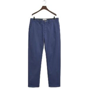 GANT Regular keperbinding chino's, Marineblauw (Dusty Navy), 30W x 32L