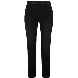 Ulla Popken Jersey jeansbroek voor dames, zwart, 50W x 32L