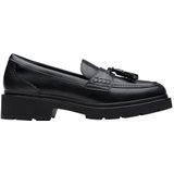 Clarks - Pompon Lauryl - Sportschoenen - Zwart - Cuir