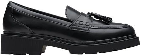 Clarks - Pompon Lauryl - Sportschoenen - Zwart - Cuir