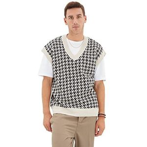 Trendyol Herentrui met nulmouwen, normale trui, beige, S