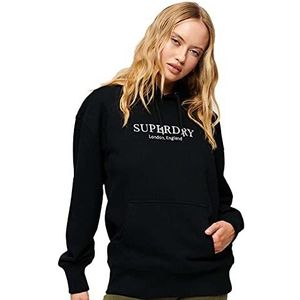 Superdry Code Heraldry Os Hood Sweatshirt voor dames, Zwart, M-L