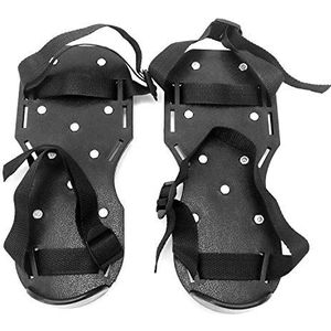 QWORK professionele nagelschoenen, dekvloerschoenen met spijkerzool met spikes van 25 mm, perfect voor epoxyvloeren, coatings, dekking, zwarte kleur