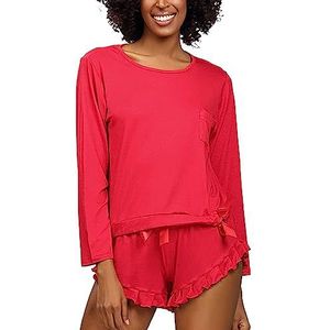 DKaren Ronnie pyjama-set voor dames, rood, S