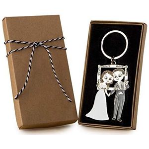 Mopec MA464 sleutelhanger bruidspaar Pop & Fun Fotocall in decoratieve geschenkdoos, meerkleurig