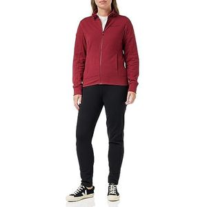 Champion Legacy Heritage Sweatsuits voor dames, W-Light Stretch Fleece Slim High Neck Trainingspak, TBR-rood/zwart, M