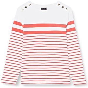 Armor Lux Geplaatste strepen zeeman, Wit/Poinsettia, XXL