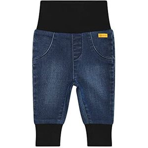 Steiff Unisex Baby Broek Jeans Wirk Denim effen kleur, 92, Mood Indigo, 92 cm