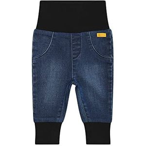 Steiff Unisex Baby Broek Jeans Wirk Denim effen kleur, 92, Mood Indigo, 92 cm