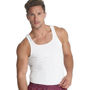 Hanes Ultimate Tanktop voor heren met etiket, meerdere verpakkingen en kleuren, wit, M