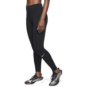 Nike Dames W Nk Epic Lx Tght Leggings, zwart/reflecterend zilver., L