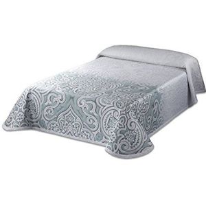 Textilia Picasso C/4 Sprei Piqué, voor bed met 90 cm, polyester, aquamarijn, eenpersoonsbed, 270 x 190 x 3 cm