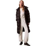 Calvin Klein Jeans dames ESSENTIAL MIDWEIGHT LONG PUFFER LV047D502G jassen, zwart (zwart), XXS, Zwart (zwart), XXS