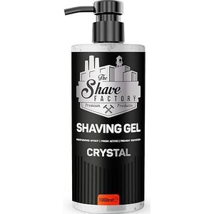 The Shave Factory Shaving Gel - Perfecte Scheren Ervaring, Hydratatie, Bescherming en Comfort voor Mannen - Premium Scheergel voor een Ultragladde en Verfrissende Scheerbeurt (Crystal, 1000ML)