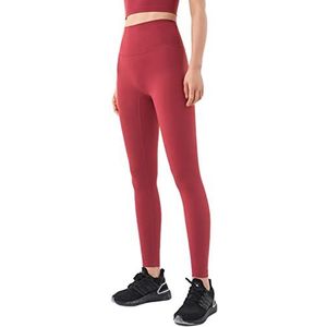 CM-Kid Vrouwen zeer elastische hoge taille legging katoen sportschool yoga broek, 5# rood, M, 5# Rood, M