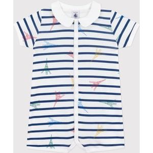 Petit Bateau Uniseks baby combicourt, wit/meerkleurig., 6 Maanden