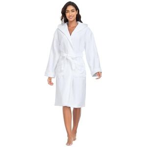 YEAUPE PRO Badjas voor dames, wit, M