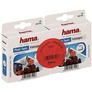 Hama 007103 - Transparante fototape, 1000 stuks (2 verpakkingen van 500 stuks)