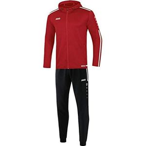 JAKO Kinderen trainingspak polyester Striker 2.0 met capuchon, chili rood/wit, 152, M9419