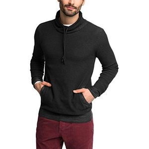 edc by ESPRIT Heren slim fit trui met structuur, zwart (black 001), 52/54 NL (Fabrikant maat: XL)