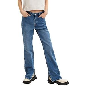 TOM TAILOR Denim Dames Emma Jeans met split 1034169, 10120 - Used Dark Stone Blue Denim, 32