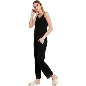 TRENDYOL Pajama Set - Bruin - Plain, zwart, S