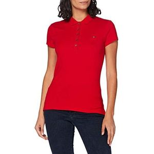 Tommy Hilfiger Poloshirt voor dames, Rood (Apple Red), 40