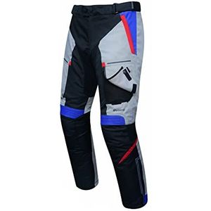 Sweep Motorbroek met 2 uitneembare voering, voor 4 seizoenen, ideaal voor winter en zomer, met afneembare beschermers, CE-markering, ijs/zwart/rood/blauw, S