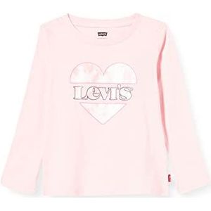 Levi's Kids Baby Meisjes Lvg T-shirt met lange mouwen 1ed593 Baby en Peuter T-shirt Set, Amandelbloesem, 6 Maanden