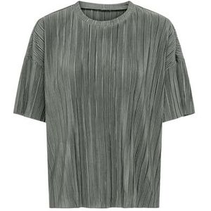 Onlravenna S/S Plisse Top Noos JRS, agave green, XXL