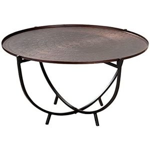 Casablanca Tafel, metaal, koperkleurig, zwart, hoogte 39 cm