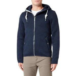 keepsuwarm Heren gebreide fleece blouson sweatshirt, marineblauw, gemêleerd, XL