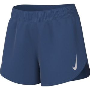 Nike Dames Upper Thigh Length Short W Nk Fast Df Tempo Short, Court Blue/Reflective Silv, DD5935-476, 2XL
