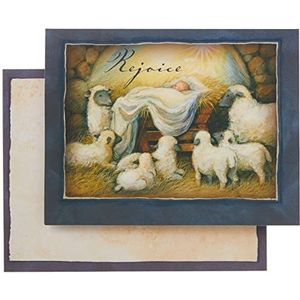 Lang - ""Rejoice, kerstkaarten, kunstwerk van Susan Winget – 18 kaarten met 19 enveloppen – 13 x 17 cm